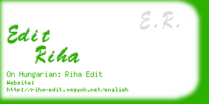edit riha business card